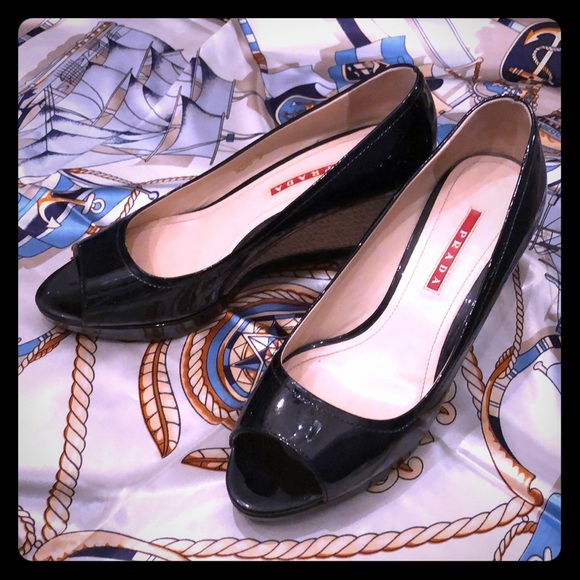 Prada Patent Leather Espadrille - Picture 1 of 6
